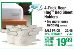 Menards Bear Hug Bed Sheet Holders offer