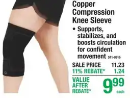 Menards Copper Compression Knee Sleeve offer