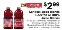 ShopRite Langers Juice Blends offer