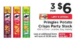 ShopRite Pringles Potato Crisps Party Stack offer
