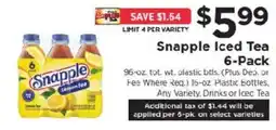 ShopRite Snapple Iced Tea offer