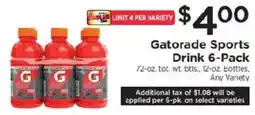 ShopRite Gatorade Sports Drink offer