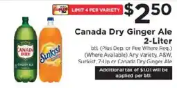 ShopRite Canada Dry Ginger Ale offer