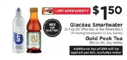 ShopRite Glacéau Smartwater Gold Peak Tea offer