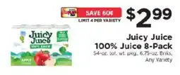 ShopRite Juicy Juice 100% Juice 8-Pack offer