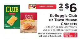 ShopRite Kellogg's Club or Town House Crackers offer