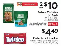 ShopRite Tate's Cookies or Bark offer