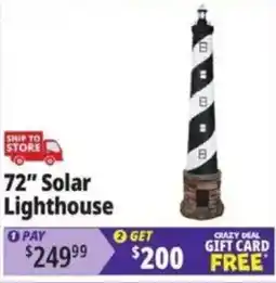 Ocean State Job Lot 72" Solar Lighthouse offer