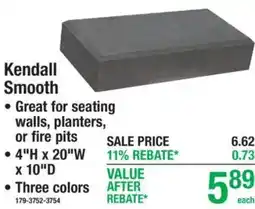 Menards Kendall Smooth offer