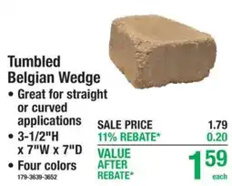 Menards Tumbled Belgian Wedge offer