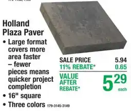 Menards Holland plaza paver offer