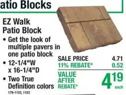 Menards EZ Walk Patio Block offer