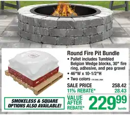 Menards A&M Concrete round fire pit bundle offer