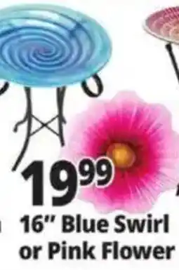 Ocean State Job Lot 16" Blue Swirl or Pink Flower offer