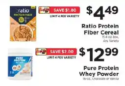 ShopRite Ratio Protein Fiber Cereal offer