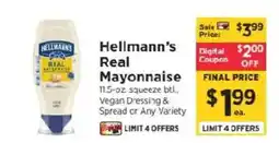 ShopRite Hellmann's Real Mayonnaise offer