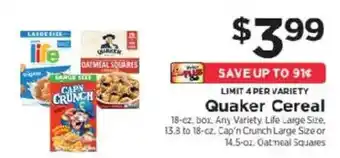 Quaker Cereal