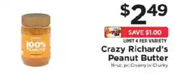 ShopRite Crazy Richard's Peanut Butter offer
