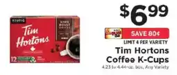 ShopRite Tim Hortons Coffee K-Cups offer