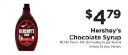 ShopRite Hershey's Chocolate Syrup offer