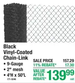 Menards Black Vinyl-Coated Chain-Link offer