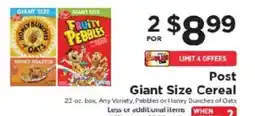 ShopRite Post Giant Size Cereal offer