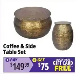 Ocean State Job Lot Coffee & Side Table Set offer