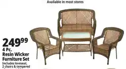Ocean State Job Lot Resin Wicker Furniture Set offer