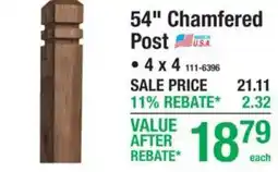 Menards 54" Chamfered Post offer