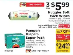 ShopRite Huggies Soft Pack Wipes offer