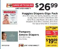 ShopRite Huggies Diapers Giga Pack offer