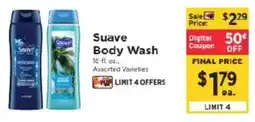 ShopRite Suave body wash offer