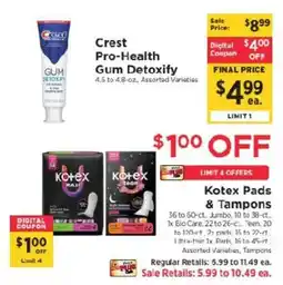 ShopRite Crest Pro-Health Gum Detoxify offer