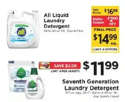 ShopRite All Liquid Laundry Detergent offer