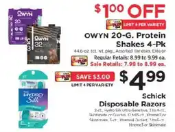 ShopRite Owyn 20-g. Protein Shakes 4-pk offer