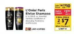 ShopRite L'Oréal Paris Elvive Shampoo offer
