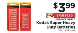 ShopRite Kodak Super Heavy Duty Batteries offer