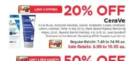 ShopRite CeraVe assorted varieties offer