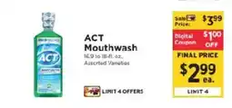 ShopRite Act mouthwash offer