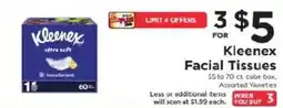 ShopRite Kleenex facial tissues offer