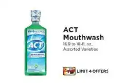 ShopRite Act mouthwash offer