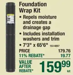Menards Foundation Wrap Kit offer