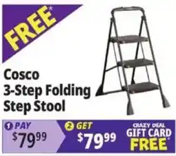 Ocean State Job Lot Cosco 3-Step Folding Step Stool offer