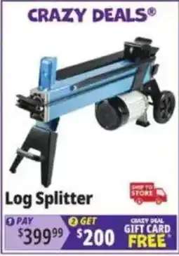 Ocean State Job Lot Crazy Deals Log Splitter offer