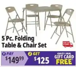 Ocean State Job Lot 5 Pc. Folding Table & Chair Set offer