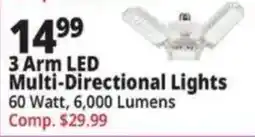 Ocean State Job Lot 3 Arm Led Multi-Directional Lights offer