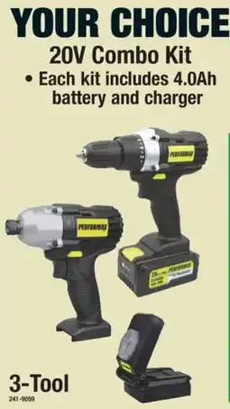 Menards Performax 20v combo kit offer