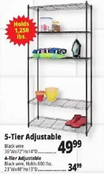 Ocean State Job Lot 5-Tier Adjustable offer