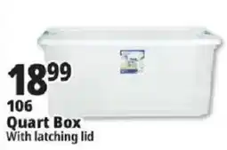 Ocean State Job Lot 106 Quart Box With Latching Lid offer