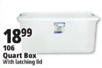 Ocean State Job Lot 106 Quart Box With Latching Lid offer